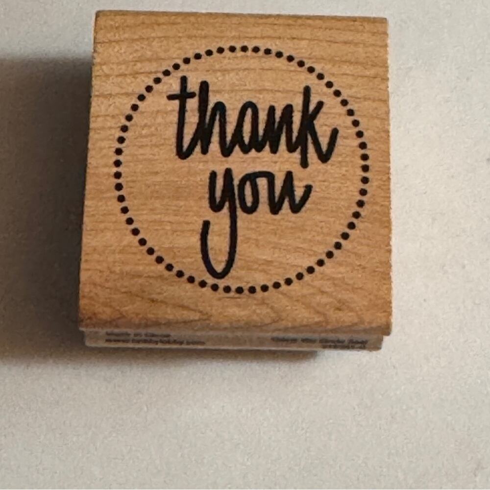Wooden Thank You Stamp